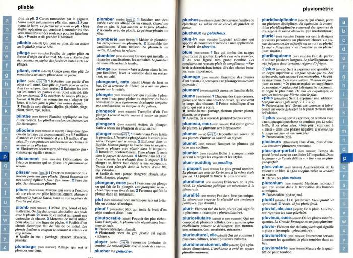 Page d'un dictionnaire