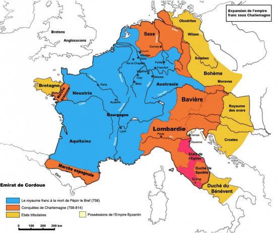 Carte empire carolingien