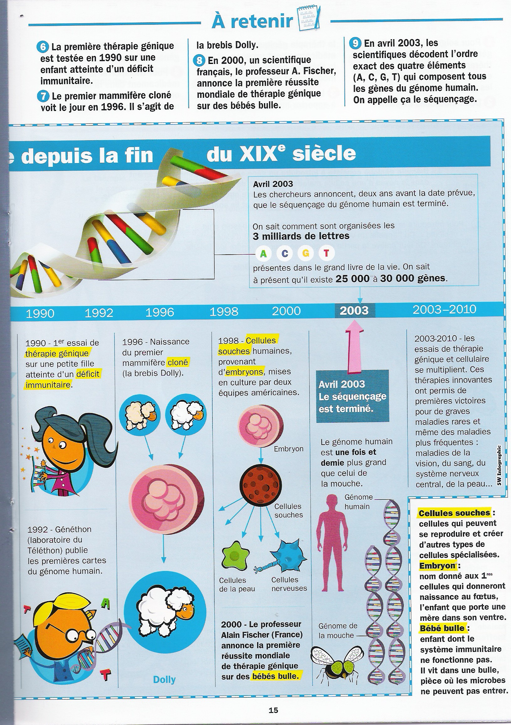 la génétique humaine sur les chromosomes